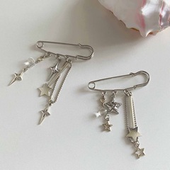 Original Cross-border Starlight Fairy Wand Blogger Metal Style Silver Heart Handmade Bead Pin Bag Hook Ornament
