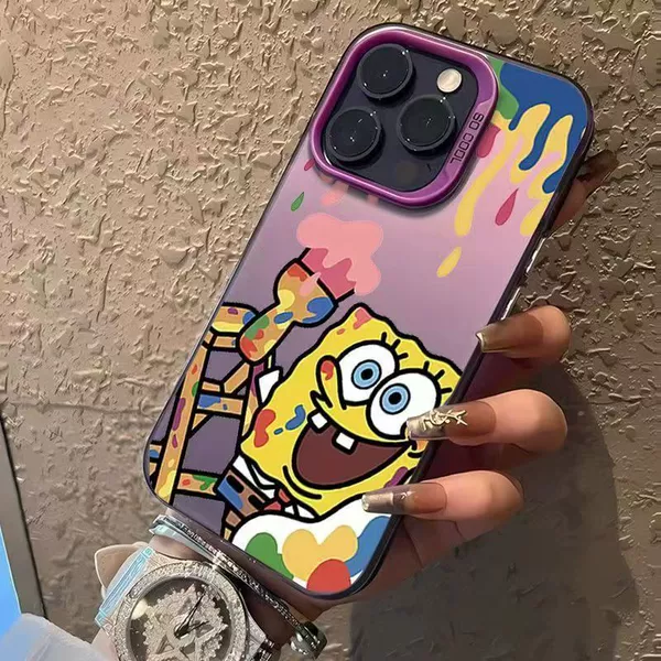 Colorful Silver IMD Purple-Graffiti SpongeBob SquarePants