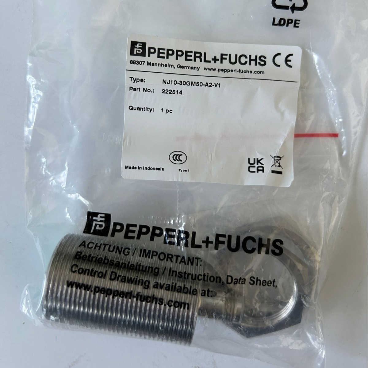 倍加福电感式传感器 NJ10-30GK-SN-10M 现货全新原装正品上海发货