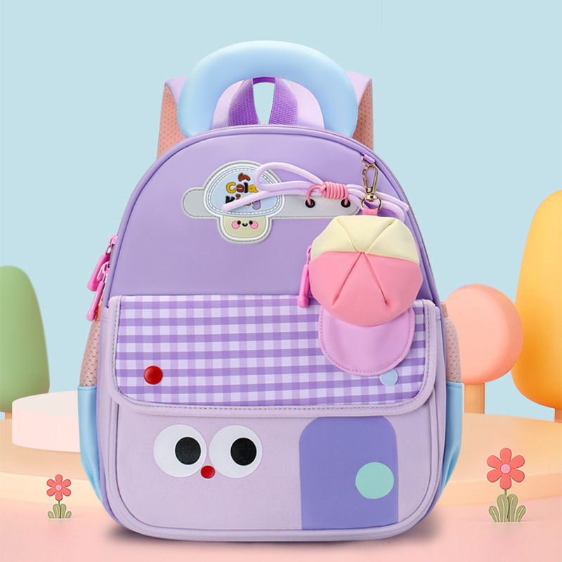 Mochila de jardín de infantes nuevo niño de dibujos animados 3 años 5 años mochila de preescolar transpirable clase grande mochila de niña pequeña