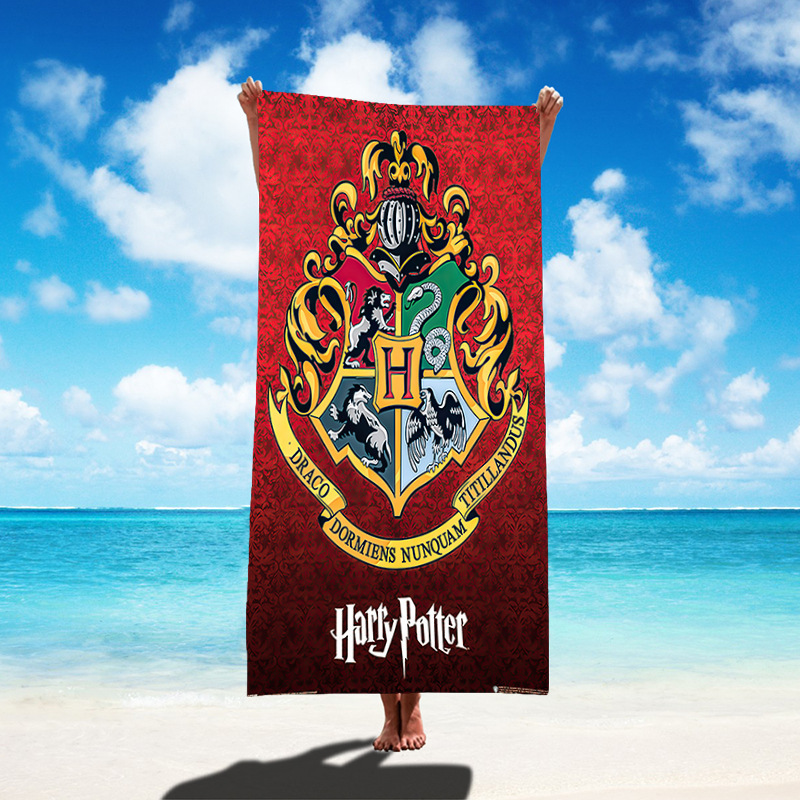 Foreign Trade Harry Potter School of Witchcraft and Wizardry Absorbent Beach Towel, Soft and Thick Family Towel