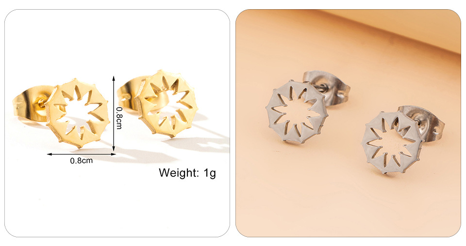 Plating Stainless Steel Ear Studs display picture 3