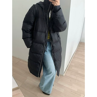 TG 通勤bi备御寒保暖毛织帽领拼接羽绒服大衣女2025冬季新款26066