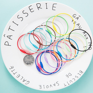 Creative color paint wire ring wire rope rotation screw key ring key chain diy jewelry accessories