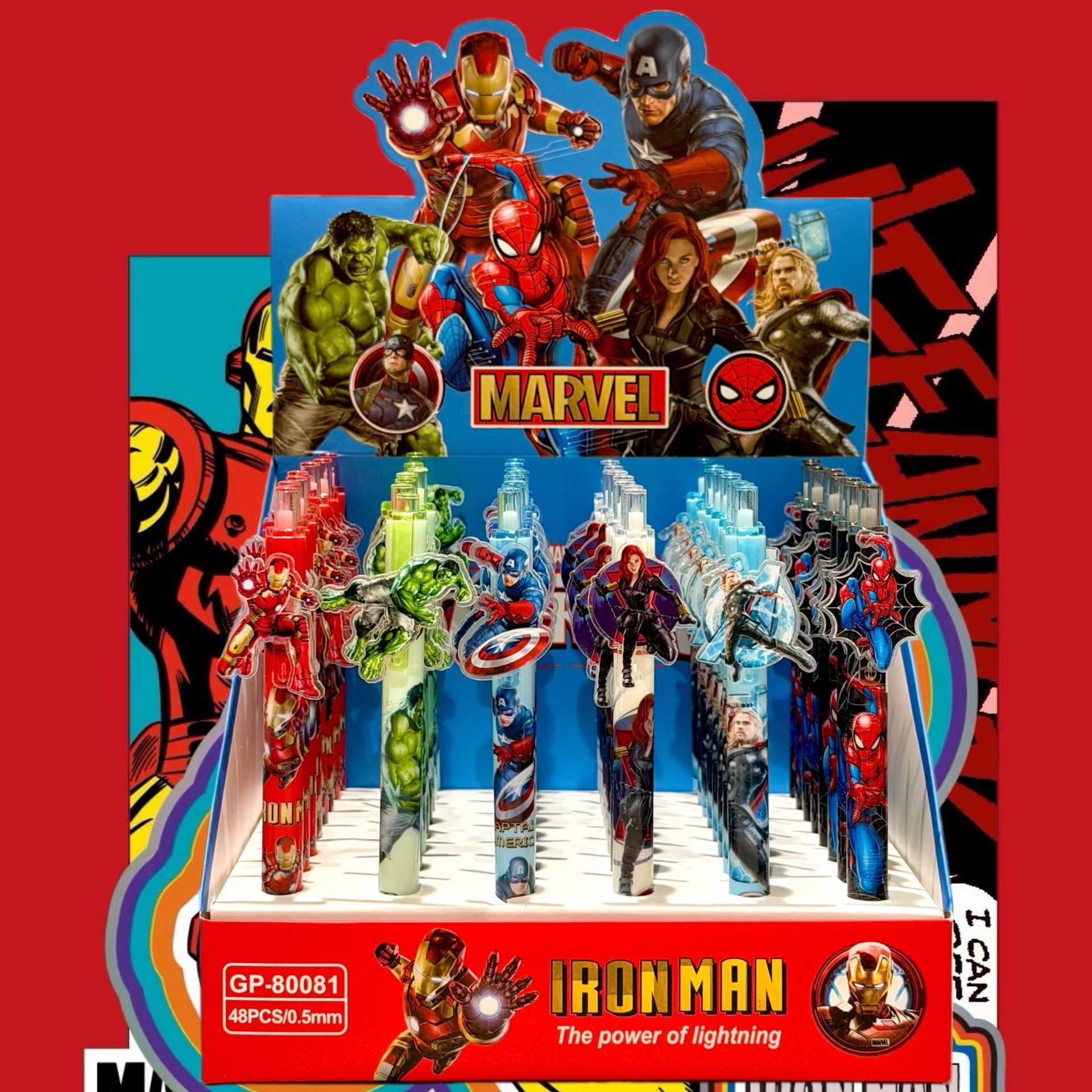 Nuevos productos de muchos lápiz de parche de dibujos animados Caza de brujas pulsable lápiz neutro de alto valor negro 0.5 lápiz de agua lápiz