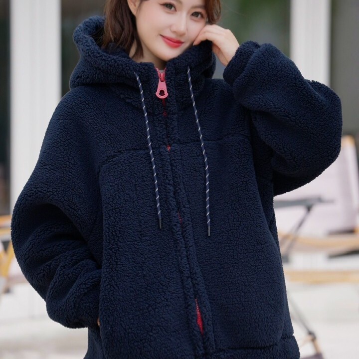 Daou Extreme Cold Series Extra Thick Three-Layer Composite Fleece Loose Hooded Windproof Warm Fleece Can Be Worn as Outerwear Homewear