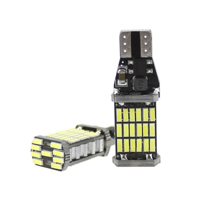 Автомобильный светодиодный фонарь заднего хода декодирование T15 4014 45SMD указатель поворота T10 45 лампа для чтения