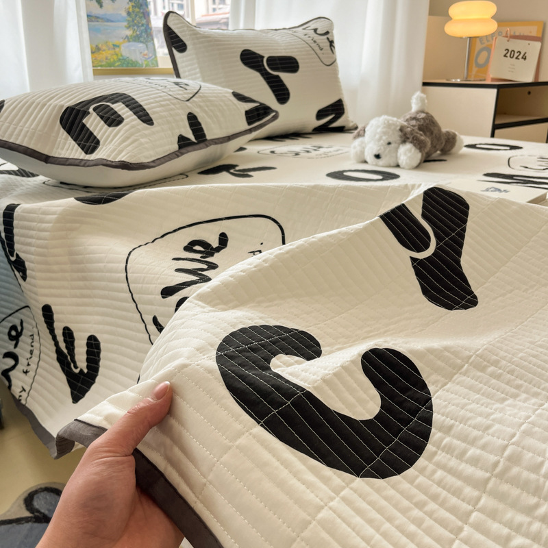 Tapa de cama de tatami de algodón de tres piezas de algodón puro 2025 nuevo estilo cuatro estaciones sábanas antideslizantes universales cubierta kang