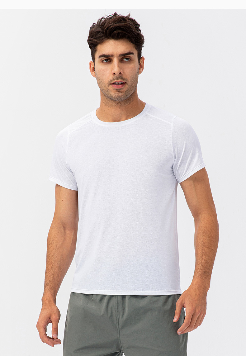Solid Color T-shirt Men's Clothing display picture 5