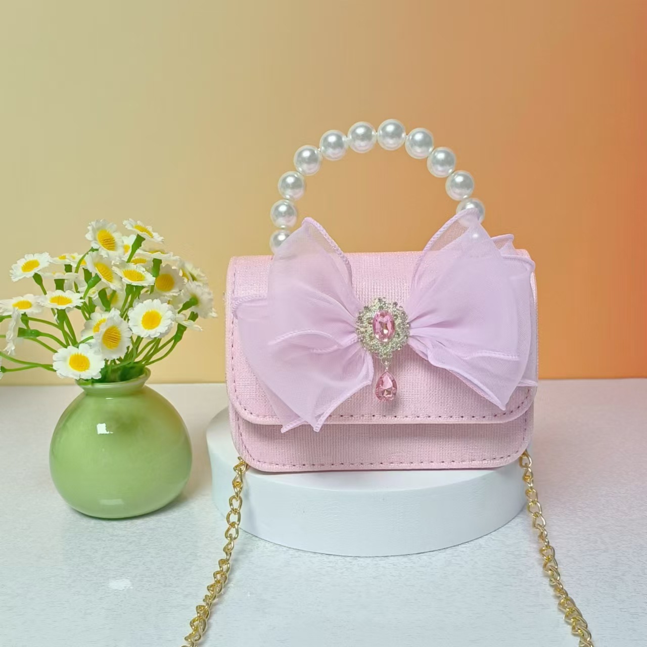 Nuevo tipo de bolsos para niños, bolsos de moda, bolsos de princesa de viento, bolsos portátiles lindos para chicas, bolsos de red para bebés.