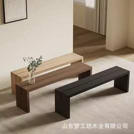 老榆木长凳入户玄关凳换鞋凳商用服装店凳子实木餐桌凳客厅装饰凳