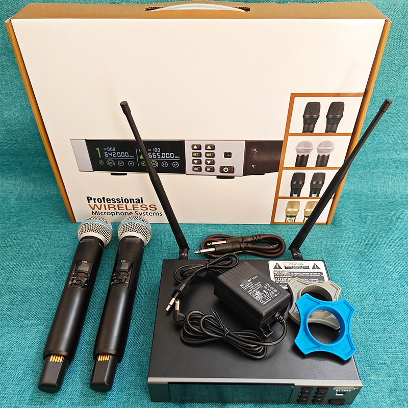 Cross-Border Export Blx88S One-To-Two Wireless Microphone Ktv Church Singing Performance Beta58A Handheld Microphone