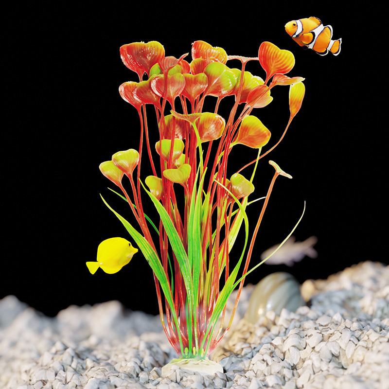 Simulación planta acuario planta artesanía fábrica al por mayor pecera paisajismo plástico acuario decoración de plantas