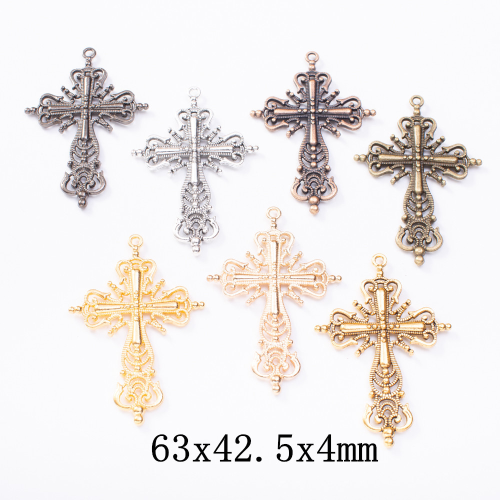 10g Weight Pendant Jewelry Making Type DIY Jewelry Accessories Classification 1 Piece Quantity Alloy, Zinc Material Cross, Solid Color Pattern Plating Design Retro Style 1 Piece Alloy Zinc Cross Solid Color Pendant DIY Jewelry Accessories 无