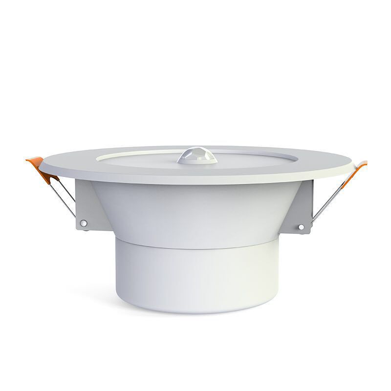 Downlight de inducción del cuerpo humano infrarrojo incrustado led radar de microondas inducción luz de techo corredor control acústico y óptico