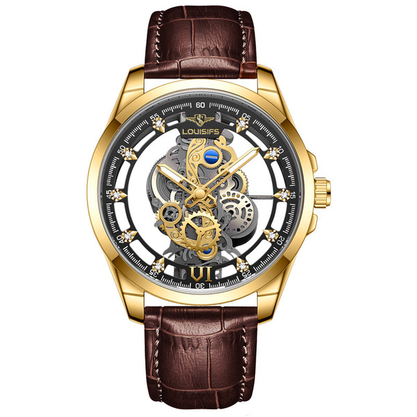 double-sided mechanical quartz waterproof men's watch