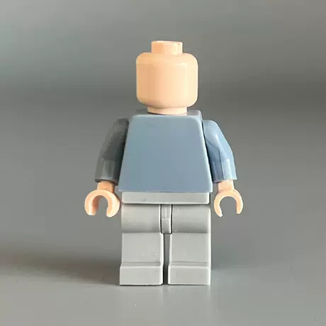 Body minifigure - upper light blue and lower light gray