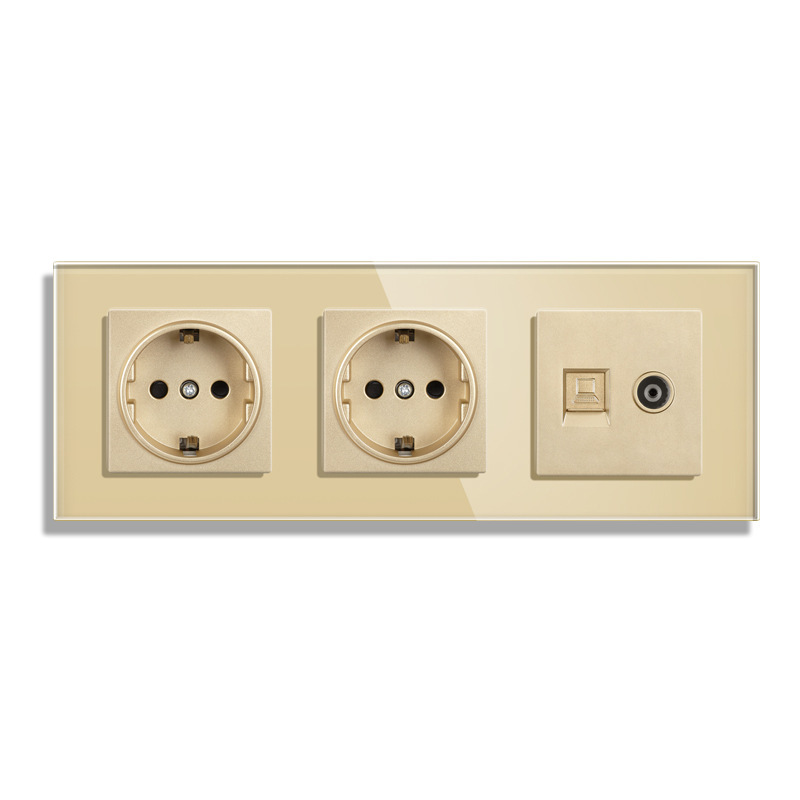OZON European standard socket, European standard German plug, USB charging with type-C, for computers, EU wall-mounted panel, wholesale OZON European standard socket, European standard German plug, USB charging with type-C, for computers, EU wall-mounted panel, wholesale