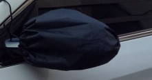 Black Car Glass Cover with Mirror Cover, Front Windshield Cover, All-Season Anti-Freeze Half Car Cover