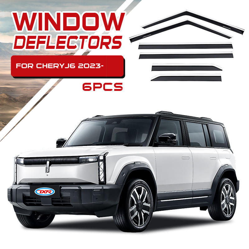 Aplicable icar03 ventana de coche ceja de lluvia parasol especial protección para el sol Chery Jaecoo J6 visor de ventana
