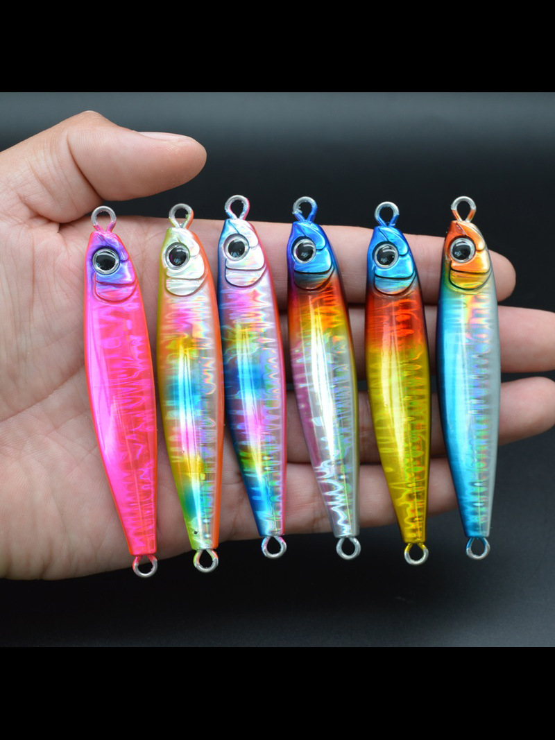 日本輸入レーザーペーパーマリア同じスタイル Luya 鉄板鉛魚バイオニック偽餌発光投げサババス