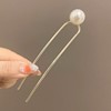 Universal Chinese hairpin, metal advanced hairgrip from pearl, simple and elegant design, high-quality style