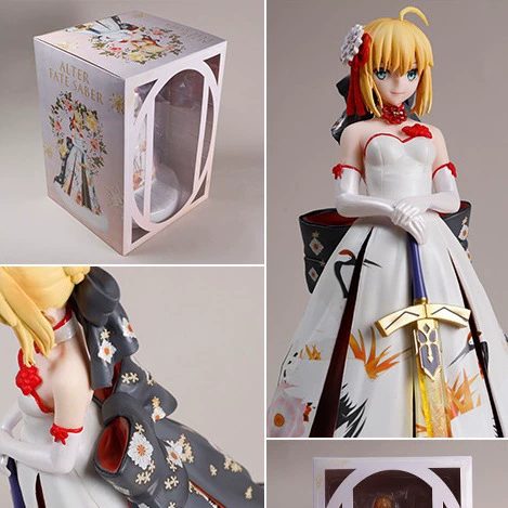 Большая модель Fate/Stay Night FGO Crane Outfit Dress Seiya Светящаяся фигурка Аниме Периферийная модель Орнамент.