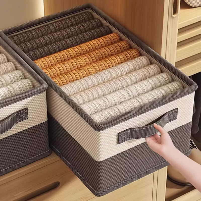 Bedroom Storage Box Clothes Intimates Storage Compartment Organization Artifact Non-Woven Clothing Storage Box Organizer Desktop