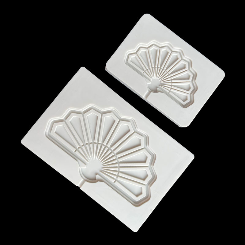 Fondant hornear chino antiguo abanico en forma de molde de silicona de chocolate fondant chino cumpleaños celebración adornos en stock