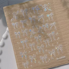 ゼリーリボンネイルアートステッカー 5D エンボス加工立体絶妙なリボンリボンネイルアートステッカージュエリー SL スタイル
