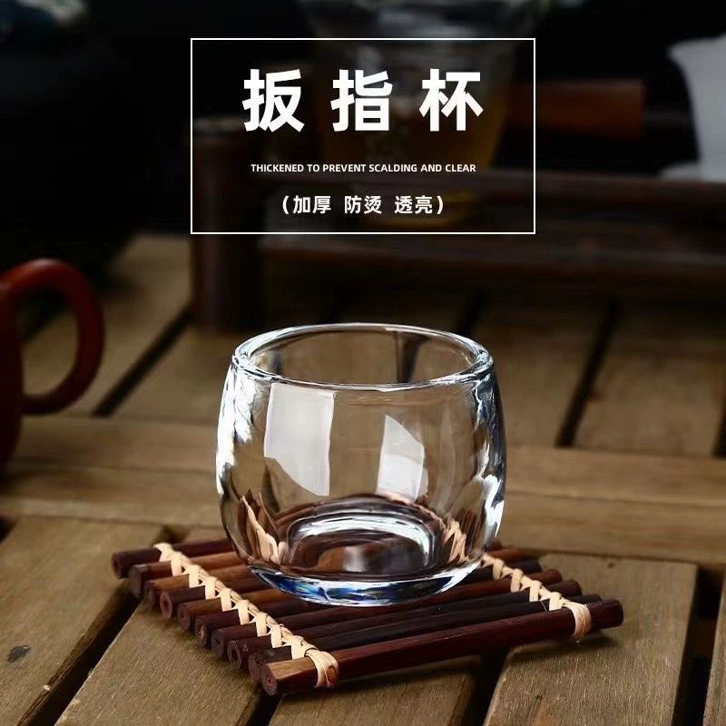 Ring cup thickened crystal glass owner tea cup tea cup single cup thorough high-end health cup anti-scalding factory manufacturer