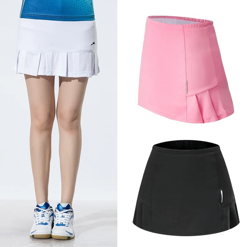 New summer short skirt tennis skirt for women, quick-dry sports skirt-pants for running and playing badminton, anti-exposure half skirt
