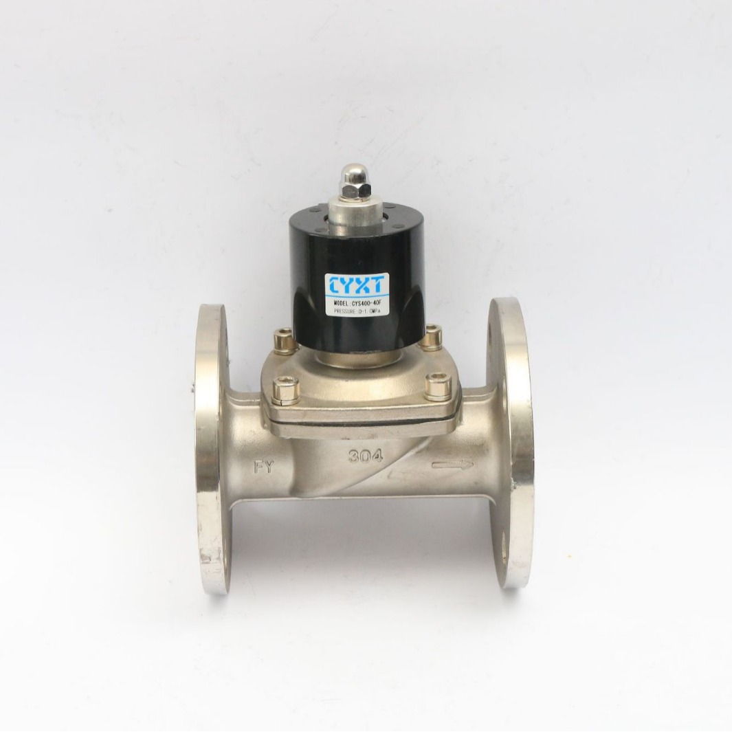 法兰不锈钢电磁阀 耐高温橡胶密封常闭星环保水处理电磁阀厂家