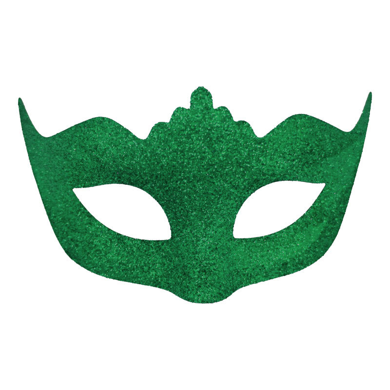 Carnaval polvo brillante retro pequeña máscara de corona veneciana máscara falsa máscara de maquillaje polvo brillante retro máscara de mitad de cara