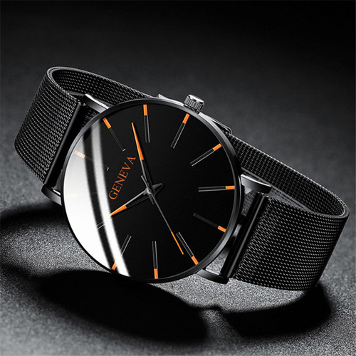 Foreign trade hot selling Geneva fashion mesh watch men's watch colorful scale men's watch business quartz watch wholesale