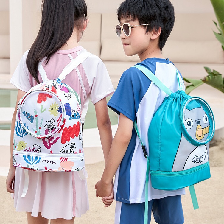 Cross-border Children's Swimming Bag Beach Swimming Pool Waterproof Storage Bag Dry and Wet Separation Sports Backpack Large Capacity Backpack