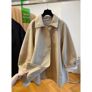 British Style High-end Lapel Trench Coat Women's Mid-length 2025 Spring New Loose Casual Super Fire Top