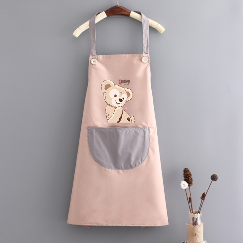 Halterneck impermeável Duffy Bear couro rosa cinza bolso