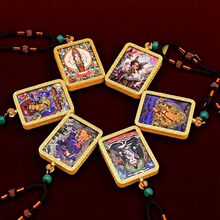 唐卡嘎呜盒五爷吊坠多臂准提金刚萨埵观音佛挂坠男女送挂绳