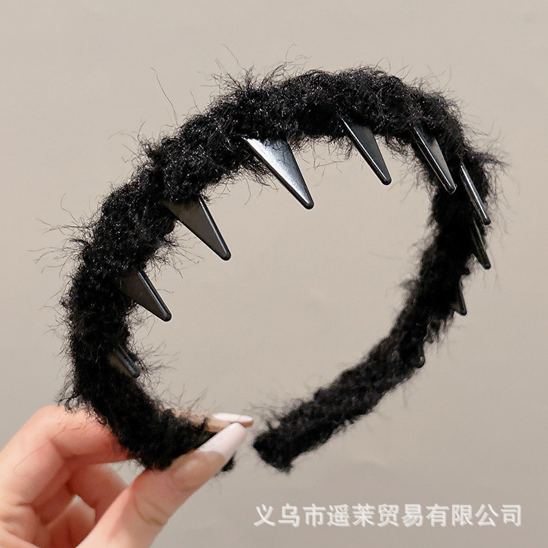 韩系蓬松高颅顶发箍女2025新款波浪带齿洗脸防滑头箍发卡发饰头饰|undefined