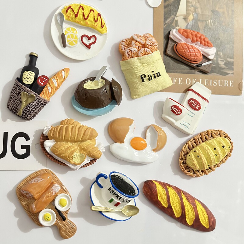 ins style breakfast milk fried egg bread baking fridge magnet magnet magnet three-dimensional coffee cup ins style breakfast milk fried egg bread baking fridge magnet magnet magnet three-dimensional coffee cup