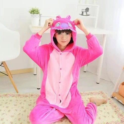 Осенне-зимняя фланель для взрослых цельная Пижама с мультяшными животными история орхидей с длинным рукавом поддержка для дома смешанная партия