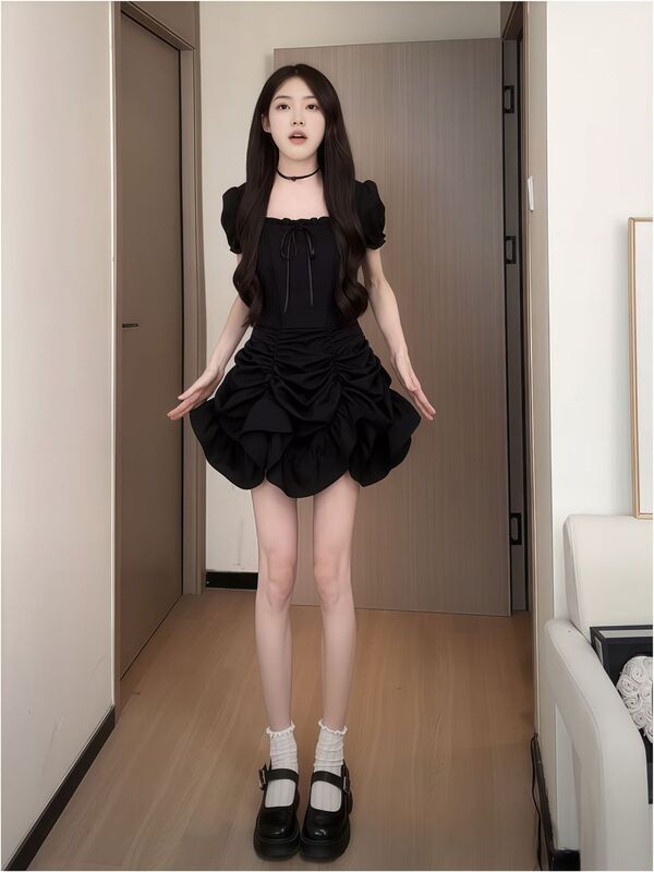 2025年アマゾンホットスタイル夏の気質ファッショナブルなハイエンドサスペンダー優しいスタイルのドレススカート女性のフレンチスタイル|undefined