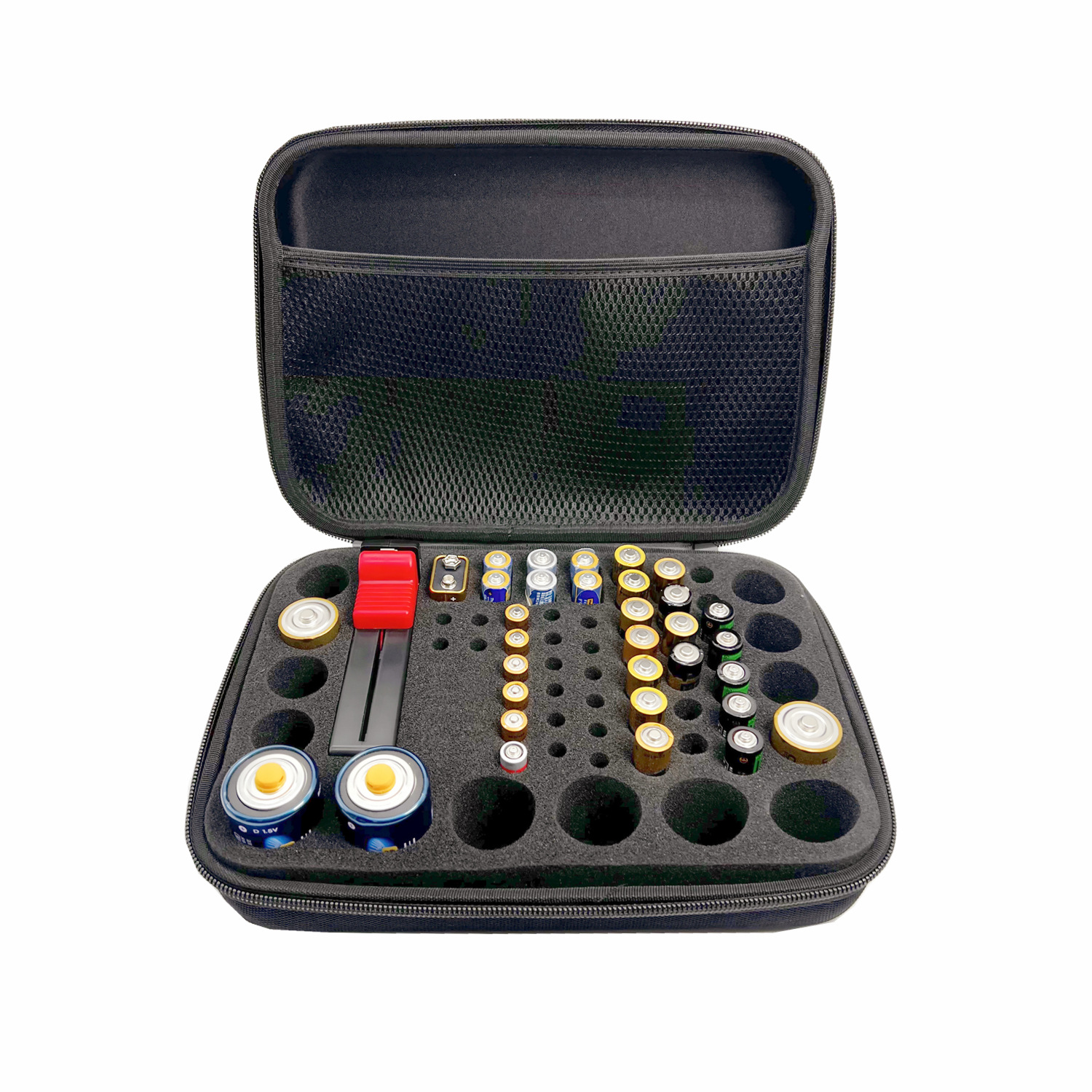 电池收纳包AA AAA电池检测器大容量电池收纳包5号7号电池收纳盒