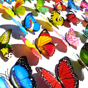 8C color simulation butterfly three-dimensional pin butterfly single layer curtain butterfly wall sticker mosquito net decoration 3D butterfly factory