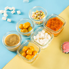 Baby food storage box glass preserving box steamer microwave oven oven use baby snack bowl sealing tank steam cook