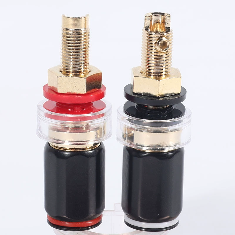 56 мм позолоченный усилитель динамика из чистой меди, клемма без сварки, штекер-банан, гнездовое основание, винт M8, аудио аксессуары