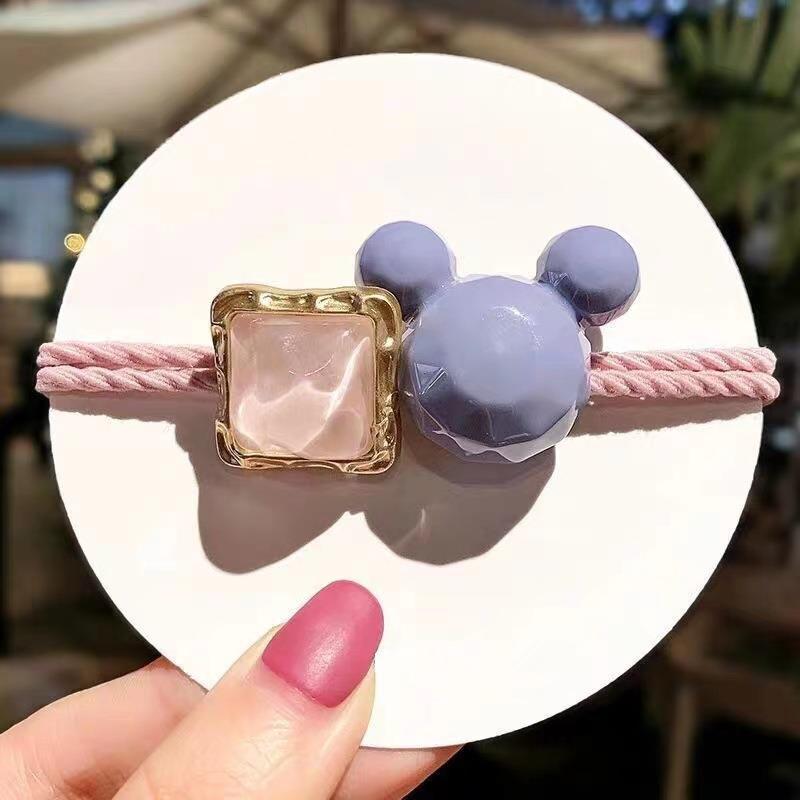 Elástico joyas de cabello de moda con frijoles frescos M anillo de cereza cuerda de cabello al por mayor de la banda de goma cabeza de 100 bolas de cabello rojo una variedad de alta elástica