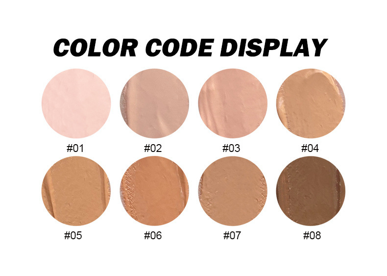 Fit Colors 8-color foundation is easy to push away, holding makeup, matte, concealer, face repairing, liquid foundation,_voghion.com