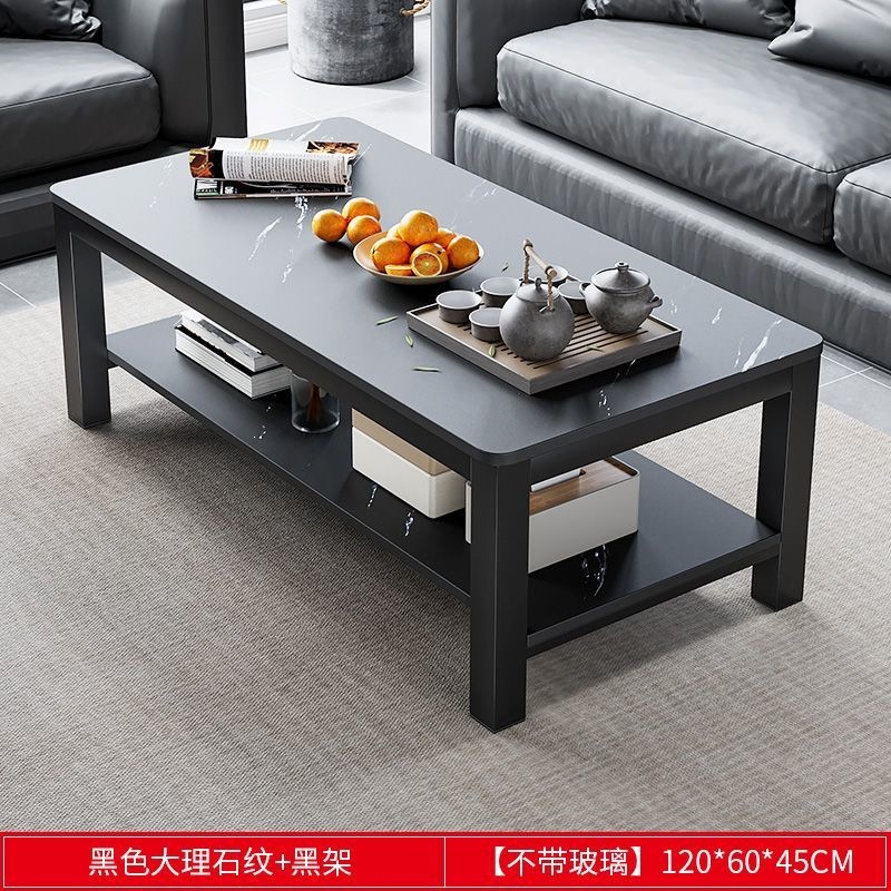 Sala de estar pequeña mesa de té doméstica simple moderna mesa de té de vidrio templado nueva mesa de té de lujo rectangular ligera image 10
